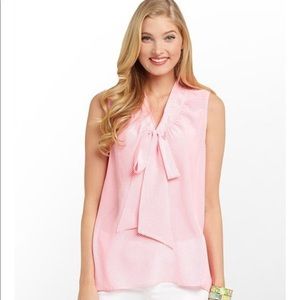 Lilly Pulitzer Silk Striped Pink Tank Blouse